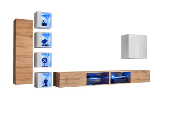 Designer Modern Furniture Wall Shelves TV Lowboard Wall Cabinet Hanging Wardrobe Wooden Furniture