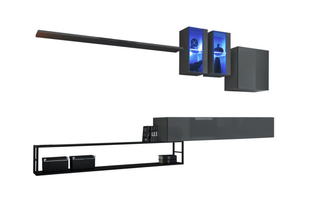 Living room furniture Complete e Set 6pcs Designer Wall unit Luxury Furniture Sideboard