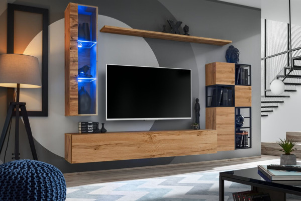 Wooden furniture Brown Design Wall unit TV Stand Furnishings Living room furniture Suite