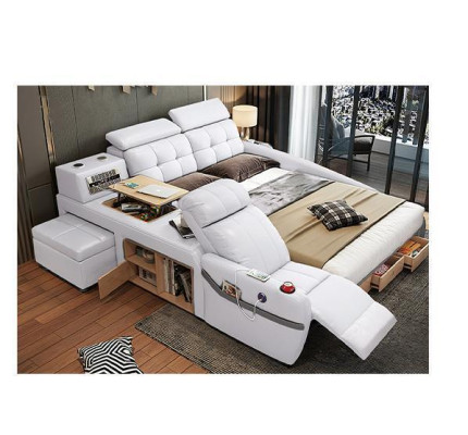 Multifunction Design Bed Big Imitation leather Hotel Upholstery 180x200 Beds new