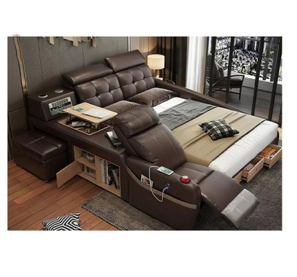 Multifunction Design Bed Big Imitation leather Hotel Upholstery 180x200 Beds new