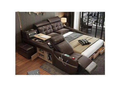 Multifunction Design Bed Big Imitation leather Hotel Upholstery 180x200 Beds new