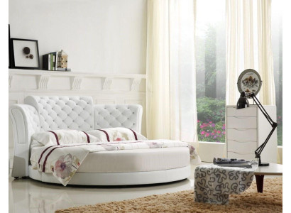 Round Bed Round Design Beds Leather Double Luxury Hotel Frame Sleep Room