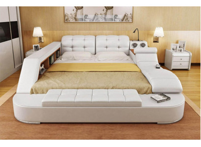 Chesterfield Double Luxury Design Bed 180x200 Multifunction sbett new