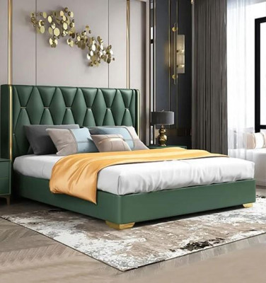 Bed Chesterfield Luxury Beds Baroque Rococo Furniture Hotel Leather Bedroom new