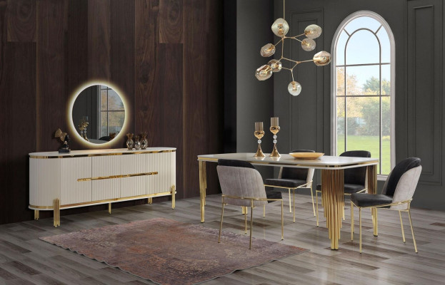 Modern kitchen chair Dining room furniture Chairs Armchairs Upholstered furniture Gold