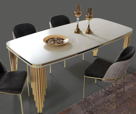 Modern kitchen chair Dining room furniture Chairs Armchairs Upholstered furniture Gold