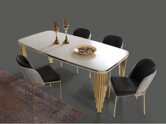 Modern kitchen chair Dining room furniture Chairs Armchairs Upholstered furniture Gold