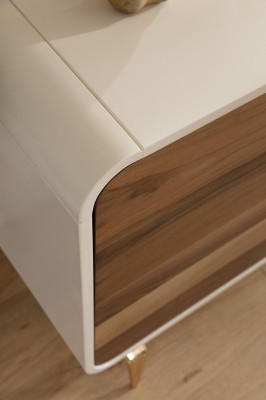 Modern sideboard Chests of drawers Wooden cabinet Stainless steel furniture White Luxury Furniture