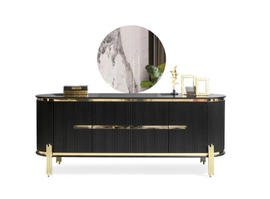 Modern sideboard stainless steel furniture sideboard chest of drawers wardrobe black new