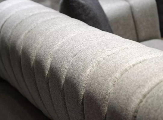 Brown couch set 2x three-seater luxury set furniture sofas couches wooden frame