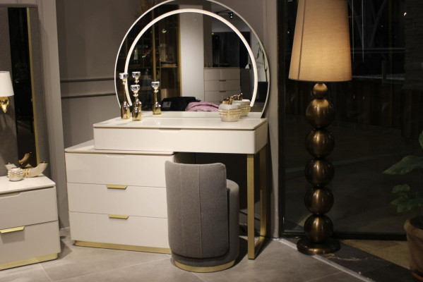 Design Dressing table with Mirror Luxury Bedroom Furniture 2pcs. new