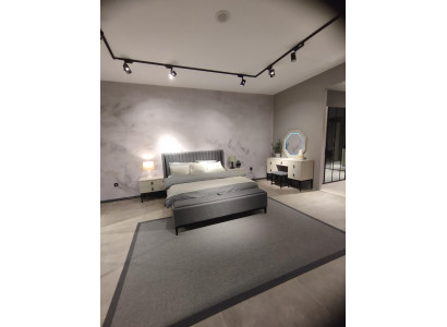Luxurious bed with stool exclusive design and high-quality workmanship