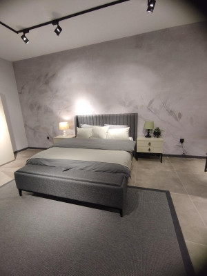 Designer Bedroom Set Bed 2x Bedside tables Wardrobe new and luxurious