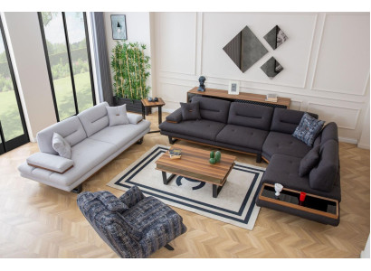 Stylish set living room modern sofa set corner suite 3-piece couches