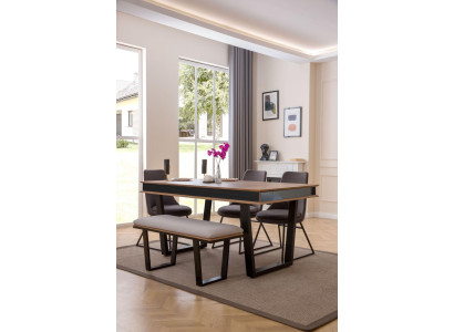 Complete e dining set Dining table 4x Chairs Dining set Stool Dining table Table 6 pieces.