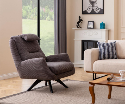 Designer Armchair Upholstery Textile Modern Upholstery brown Modern Club Lounge