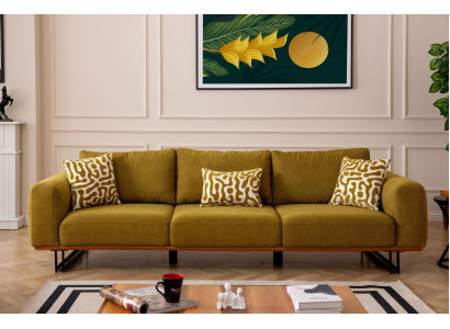 Italian Sofa Couch Upholstery 4 Seater Furniture 270cmTextile Couches new