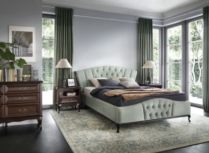 Bed Bedroom Set Chesterfield Luxury Beds Furniture 2x Bedside table 3pcs