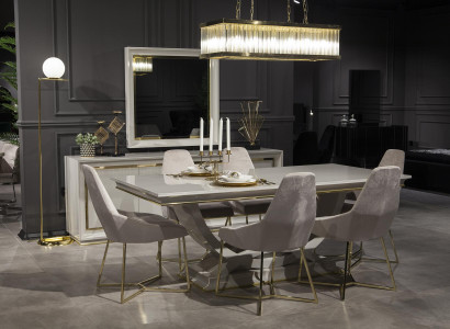 Dining set Table Dining set Chair Set Table Suite Chest of drawers 9pcs Furniture