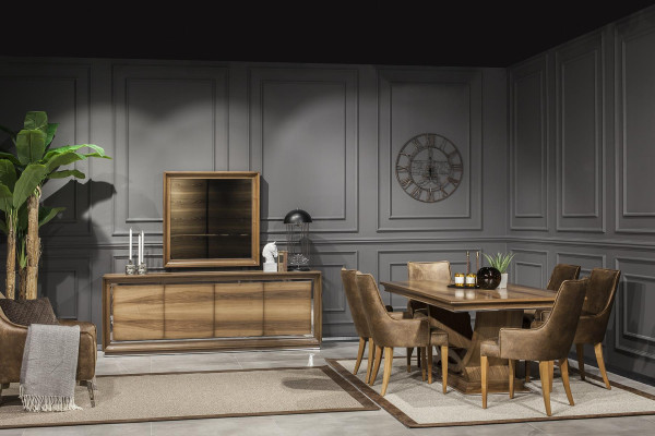 Luxury Dining room Suite Dining table with chairs Sideboard Table 7 pieces. Dining set