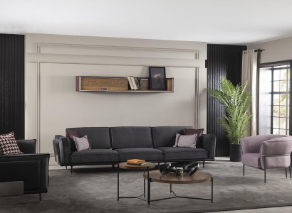 Italian style furniture sofa set gray couch sofa seat cushions loft 3 pieces.