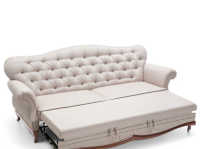 Chesterfield Sofa bed Sofa with Bed function Three-seater Couch Textile