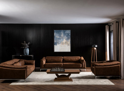 Stylish 3+3+1 sofa set with coffee table for the living room