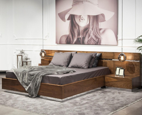 Bedroom Set Complete Wardrobe Wardrobe Bedside tables Bed 4 pieces