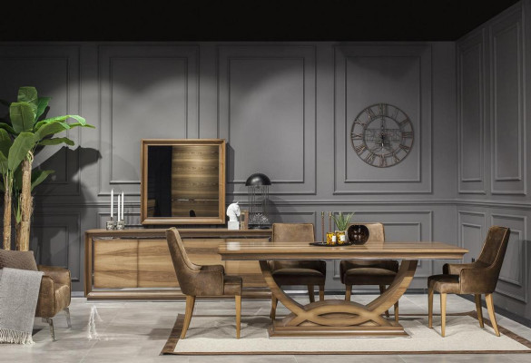 Dining room Set Dining set Chair Set Chest of drawers Sideboard Table Suite 9pcs