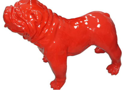 Design dog decorative statue sculpture abstract decoration figures statues red animal