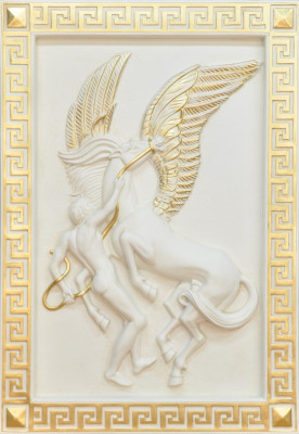 Pegasus Wall Relief Antique Style Relief Wall Painting Antique Handcraft Picture Horse