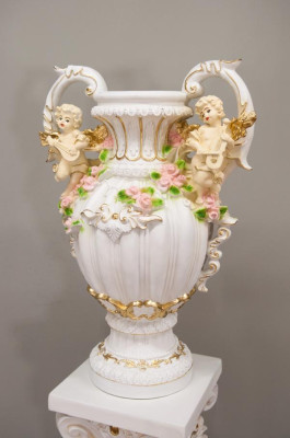 Design Flower Pot Decoration XXL Vase Vases Handcraft Decorative Chalice Cup 70cm