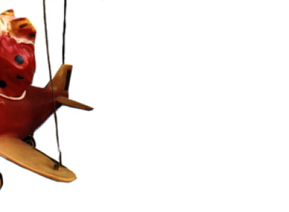 Design Clown in the Plane Figure Statue Sculpture Figures Sculptures Decoration P5019