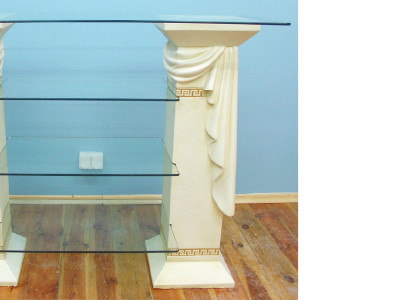 Design Display case Shelf Glass Column Wardrobe Showcases Shelves Wardrobe Medusa Sideboard
