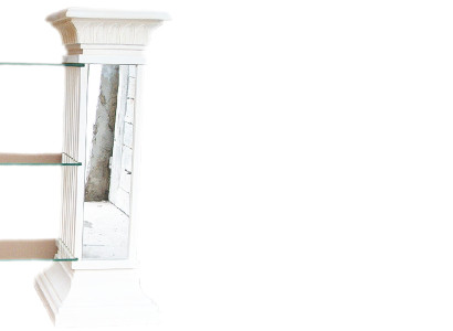 Design Shelf XXL Display case Column Vase Decovase Mirror Decoration Deco 1838 new