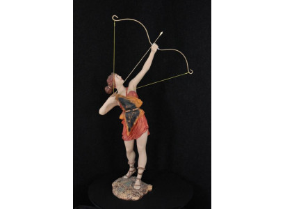 Diana Goddess Sculpture Arch Huntress Decoration Abstract Antique Style Sculptures