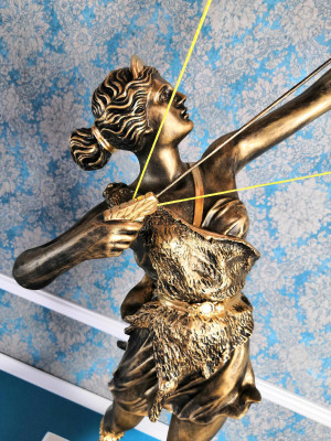 Diana Goddess Bow Arrow XXL Designer Statue Sculpture Figure Statues Decoration
