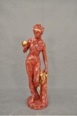 Antique Marble Style Statue Eva with Apple XXL Figure Statues Sculpture Decoration PG0010