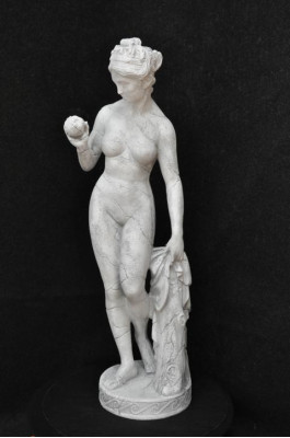 Antique Marble Style Statue Eva with Apple XXL Figure Statues Sculpture Decoration PG0346