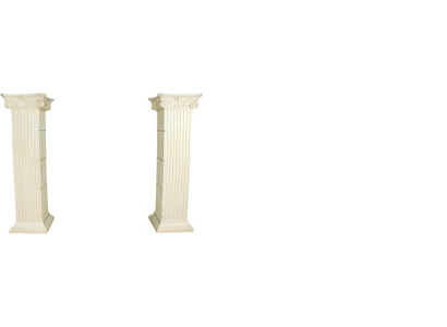 Shelf Glass Display case Roman columns shelves showcases XXL 210cm column Egypt new