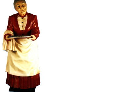 Serving Stand Grandmother Figure Statue Sculpture Figures Sculptures Decoration