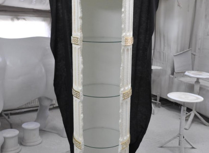 Display case bar corner shelf glass amphora vase floor bevel column wardrobe showcase shelves