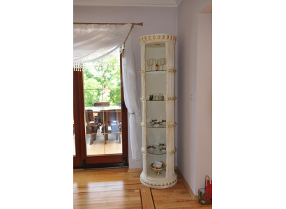 Display case Bar Corner Shelf Glass Amphora Bottom Bevel Column Wardrobe Showcases Shelves 1860