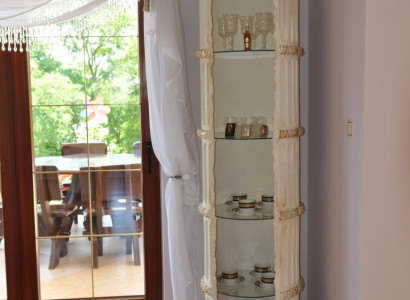 Display case Bar Corner Shelf Glass Amphora Bottom Bevel Column Wardrobe Showcases Shelves 1860