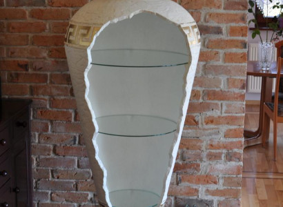 Display case Bar Corner Shelf Glass Amphora Vase Bottom Bevel Wardrobe Display Cabinets Wardrobe Lamp