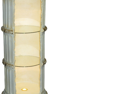 Display case Bar Shelf Glass Amphora Vase Bottom Bevel Column Wardrobe Showcases Shelves 1858