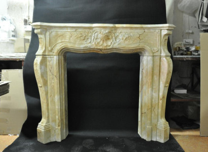 Fireplace Stove Panel Surround Marble Style Decoration Baroque Classic Fireplaces