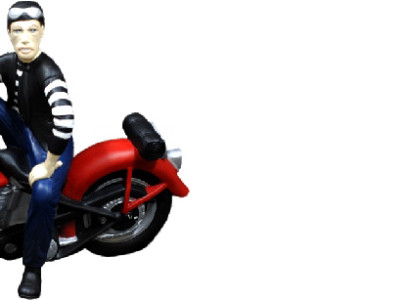 Design Motorcyclist Figure Statue Sculpture Figures Sculptures Decoration 5687