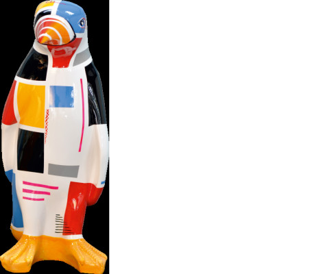 XXL Designer Figure Handcraft Painted Figures Sculpture Statue Sculptures Penguin